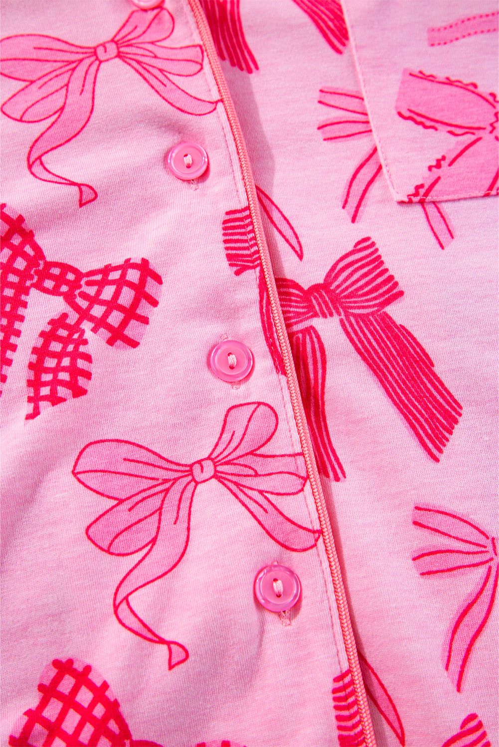 Pink Bow pants PJ set